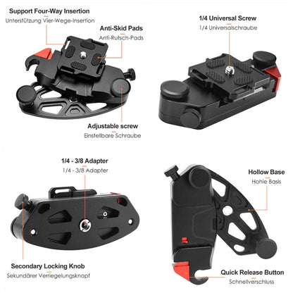 JMSUZ JMSUZ12412 For GoPro Quick Hanging Outdoor SLR Camera Waist Buckle(Red) - free shipping - PMC Jewellery - Order now!