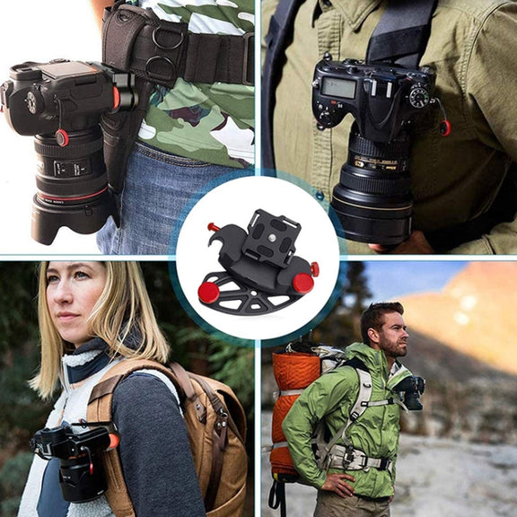 JMSUZ JMSUZ12412 For GoPro Quick Hanging Outdoor SLR Camera Waist Buckle(Black)