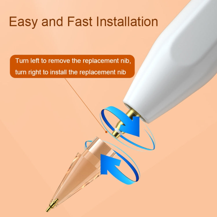 For Apple Pencil 1/2 2pcs Stylus Transparent Replacement Needle Nib, Spec: Extended (Blue)