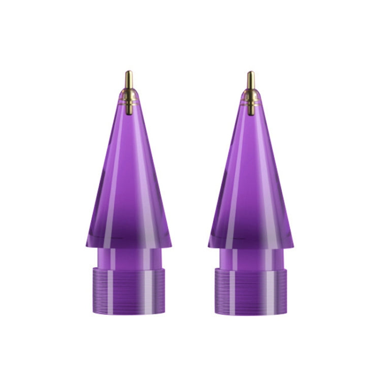 For Apple Pencil 1/2 2pcs Stylus Transparent Replacement Needle Nib, Spec: Extended (Purple) - Pencil Accessories by PMc TechLife | Online Shopping South Africa | PMc TechLife | Buy Now Pay Later Mobicred