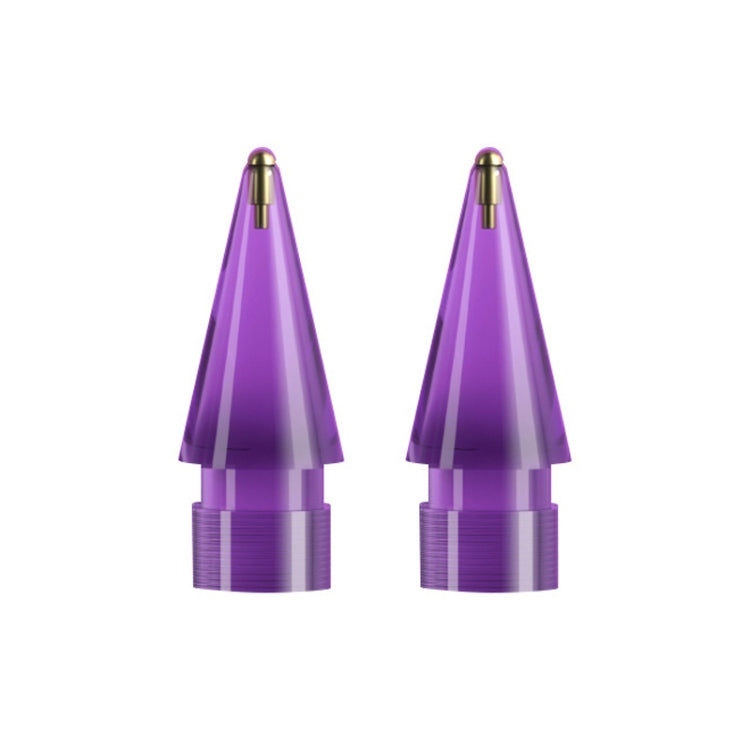 For Apple Pencil 1/2 2pcs Stylus Transparent Replacement Needle Nib, Spec: Round (Purple) - Pencil Accessories by PMc TechLife | Online Shopping South Africa | PMc TechLife | Buy Now Pay Later Mobicred