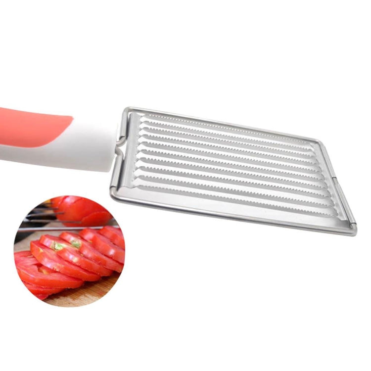 Tomato Luncheon Meat Slicer Non-slip Stainless Steel Fruit Cutter(Blue) - free shipping - PMC TechLife - Order now!