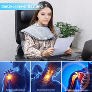 Heated Shoulder Guards Neck Guards Electric Heated Shawls Electric Blankets US Plug(Silver Gray)