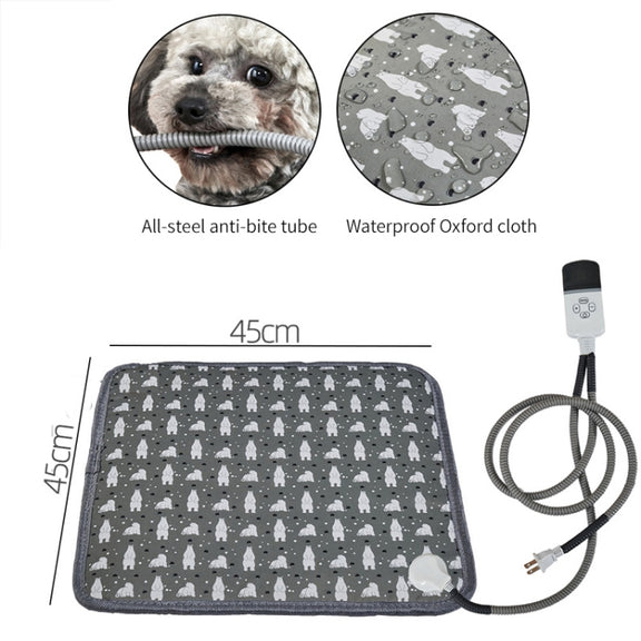 CW45 45x45cm Multi-level Temperature Regulating Timing Pet Heating Pad, Spec: EU Plug
