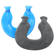 U-shaped PVC Hot Compress Shoulder And Neck Explosion-proof Water Injection Hot Water Bag(Blue + Gray Crystal) - Hot Water Bags by PMC TechLife | Online Shopping South Africa | PMC TechLife | Buy Now Pay Later Mobicred