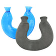 U-shaped PVC Hot Compress Shoulder And Neck Explosion-proof Water Injection Hot Water Bag(Blue + Gray Knitted) - Hot Water Bags by PMC TechLife | Online Shopping South Africa | PMC TechLife | Buy Now Pay Later Mobicred