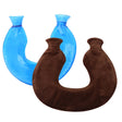 U-shaped PVC Hot Compress Shoulder And Neck Explosion-proof Water Injection Hot Water Bag(Blue + Coffee Crystal) - Hot Water Bags by PMC TechLife | Online Shopping South Africa | PMC TechLife | Buy Now Pay Later Mobicred