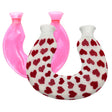 U-shaped PVC Hot Compress Shoulder And Neck Explosion-proof Water Injection Hot Water Bag(Rose Red + White Love Knitted) - free shipping - PMC TechLife - Order now!