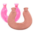 U-shaped PVC Hot Compress Shoulder And Neck Explosion-proof Water Injection Hot Water Bag(Rose Red + Light Pink) - free shipping - PMC TechLife - Order now!