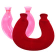 U-shaped PVC Hot Compress Shoulder And Neck Explosion-proof Water Injection Hot Water Bag(Rose Red + Christmas Red Knitted) - Hot Water Bags by PMC TechLife | Online Shopping South Africa | PMC TechLife | Buy Now Pay Later Mobicred