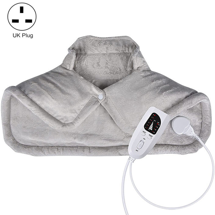 Electric Heated Thermal Shawl On The Back And The Neck UK Plug(Creamy-white) - free shipping - PMC TechLife - Order now!
