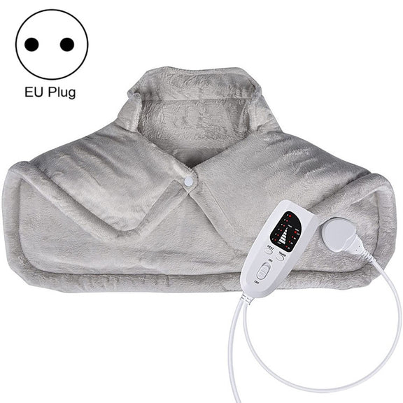 Electric Heated Thermal Shawl On The Back And The Neck EU Plug(Creamy-white)