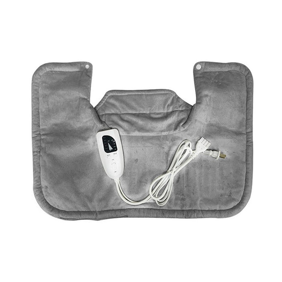 Electric Heated Thermal Shawl On The Back And The Neck US Plug(Creamy-white)