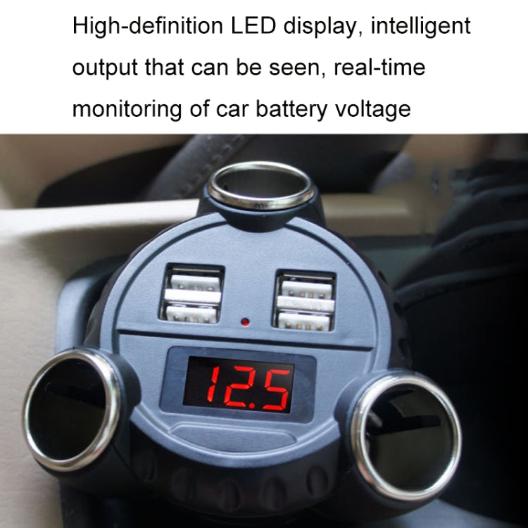 KingNeed C30 Four USB Car Charger 3 In 1 Car Cigarette Lighter - free shipping - PMC Jewellery - Order now!