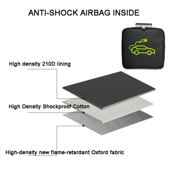 Car Charging Cable Storage Bag Carry Bag For Electric Vehicle Charger Plugs,Spec: Square With Logo