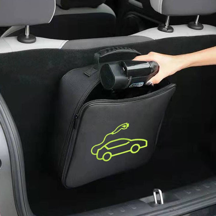 Car Charging Cable Storage Bag Carry Bag For Electric Vehicle Charger Plugs,Spec: Square With Logo