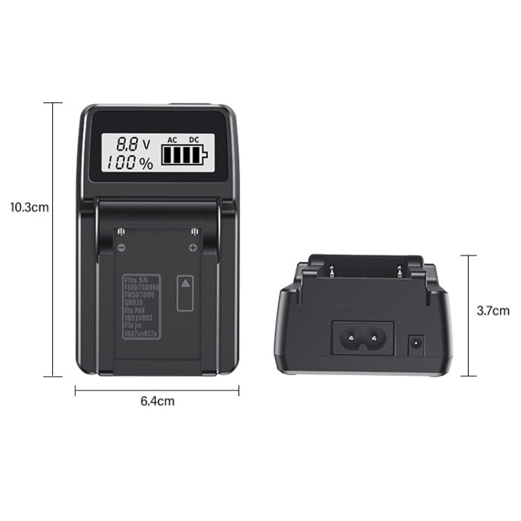 F550/F750/F970 LCD Single Charger Camera Battery Charger, EU Plug - Battery Wire Charger by PMC Jewellery | Online Shopping South Africa | PMC Jewellery | Buy Now Pay Later Mobicred