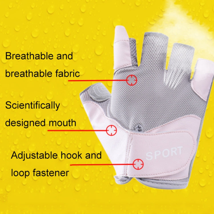HF008 Outdoor Riding Non-slip Rock Climbing Sports Iron Jump Rope Gloves, Size: L(Monet Pink) - Safety Gloves by PMC TechLife | Online Shopping South Africa | PMC TechLife | Buy Now Pay Later Mobicred