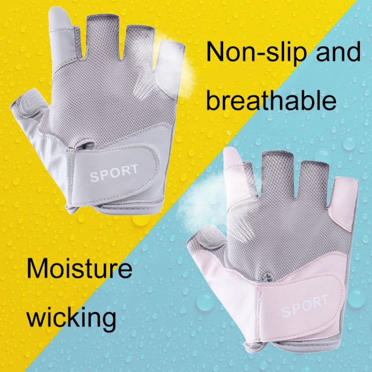 HF008 Outdoor Riding Non-slip Rock Climbing Sports Iron Jump Rope Gloves, Size: L(Monet Pink) - Safety Gloves by PMC TechLife | Online Shopping South Africa | PMC TechLife | Buy Now Pay Later Mobicred