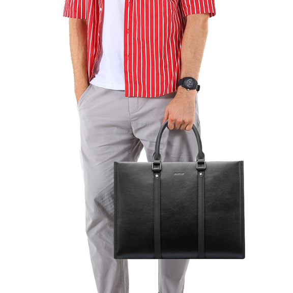 Bopai 11-98711 Multifunctional Business Water-resistant Wearable Laptop Handbag(Black)