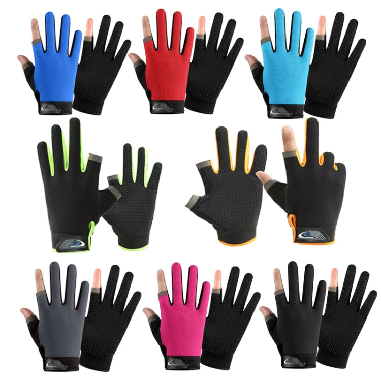 1 Pair QX0008 Outdoor Sunscreen Non-Slip Exposed Two-Finger Fishing Gloves, Size: Free Size(Fluorescent Green) - Safety Gloves by PMC TechLife | Online Shopping South Africa | PMC TechLife