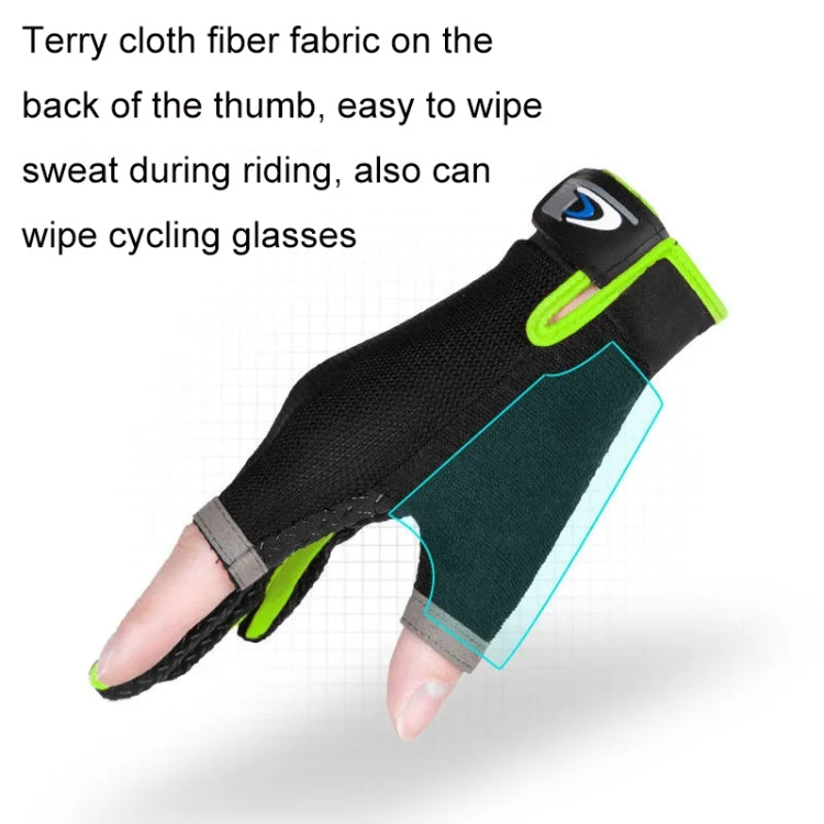 1 Pair QX0008 Outdoor Sunscreen Non-Slip Exposed Two-Finger Fishing Gloves, Size: Free Size(Black) - Safety Gloves by PMC TechLife | Online Shopping South Africa | PMC TechLife | Buy Now Pay Later Mobicred