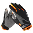 1 Pair QX0002 Sports Sunscreen Touch Screen Non-slip Wear Resistant Shock Absorbing Cycling Gloves, Size: L(Orange) - Cycling Gloves by PMC TechLife | Online Shopping South Africa | PMC TechLife | Buy Now Pay Later Mobicred