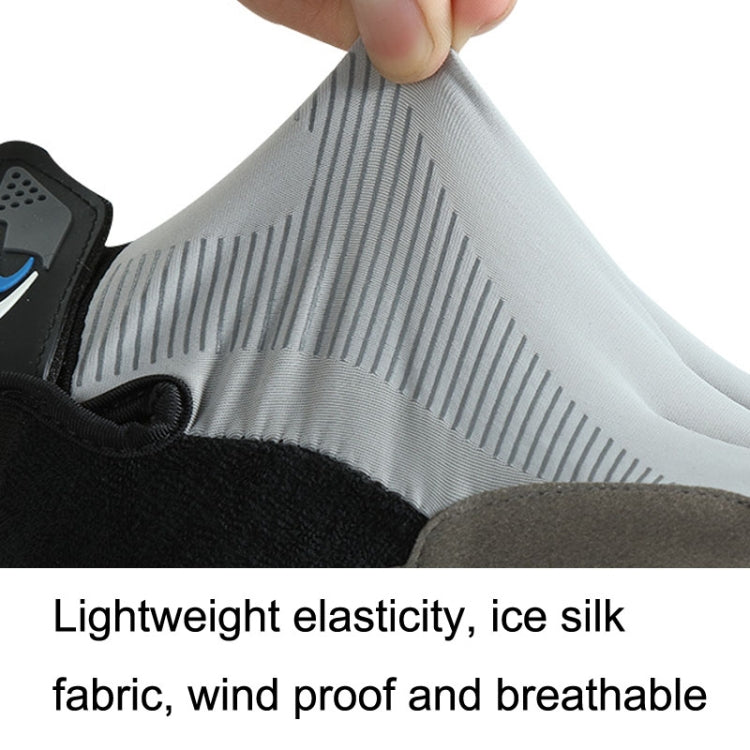 1 Pair QX0002 Sports Sunscreen Touch Screen Non-slip Wear Resistant Shock Absorbing Cycling Gloves, Size: L(Blue) - free shipping - PMC TechLife - Order now!