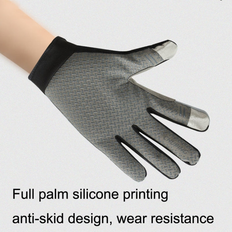1 Pair QX0002 Sports Sunscreen Touch Screen Non-slip Wear Resistant Shock Absorbing Cycling Gloves, Size: L(Blue) - free shipping - PMC TechLife - Order now!