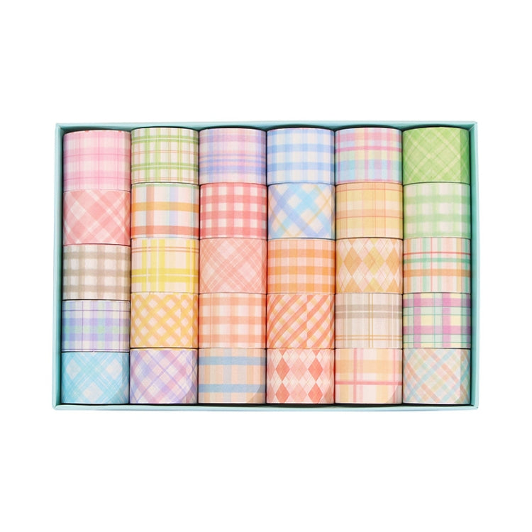 60 Rolls 1.5cm x 2m Small Fresh Lattice Salt Series Hand Account Tape Set - Tape & Solid glue by PMC TechLife | Online Shopping South Africa | PMC TechLife
