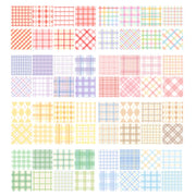 30 Rolls 3cm x 2m Small Fresh Lattice Salt Series Hand Account Tape Set