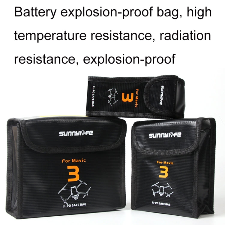 For Mavic 3 Sunnylife M3-DC106 3 In 1 Batteries Safe Storage Explosion-proof Bags - Backpacks & Bags by Sunnylife | Online Shopping South Africa | PMC TechLife | Buy Now Pay Later Mobicred