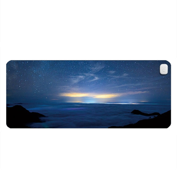 Intelligent Timing Heating Water-resistant Warm Mouse Pad CN Plug, Size: 80x33cm(Starry Sky)
