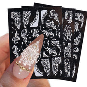 5D Three-dimensional Carved Nail Art Stickers Rose Pattern Embossed Nail Stickers(Stz-5D14)
