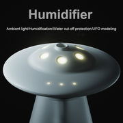 FX-041 USB Charging UFO Shape Night Light Humidifier(Ivory White)