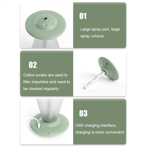 FX-041 USB Charging UFO Shape Night Light Humidifier(Ivory White)