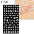 3 PCS 5D Embossed Nail Stickers Christmas Snowflake Elk Nail Stickers(5D-K119) - free shipping - PMC Jewellery - Order now!