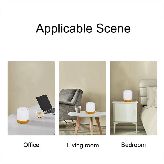 RD1909 Portable RGB Light Effect Anhydrous Aromatherapy Lamp, Spec: Wood Single-hole