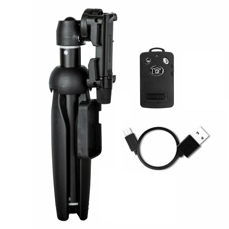YUNTENG 9928 Mobile Phone Selfie Rod Tripod With Bluetooth Remote Control(20-100cm Black) - free shipping - PMC Jewellery - Order now!