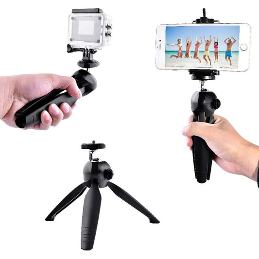 YUNTENG 228 Mini Tripod Camera Desktop Live Bracket Mobile Phone Selfie Frame(Black) - free shipping - PMC Jewellery - Order now!
