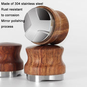 53 mm Pear Wood Stainless Steel Coffee Compressor