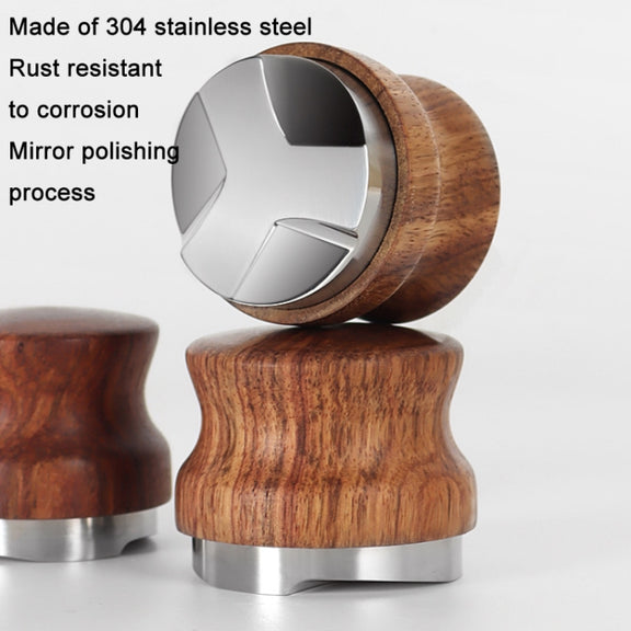 53 mm Pear Wood Stainless Steel Coffee Compressor