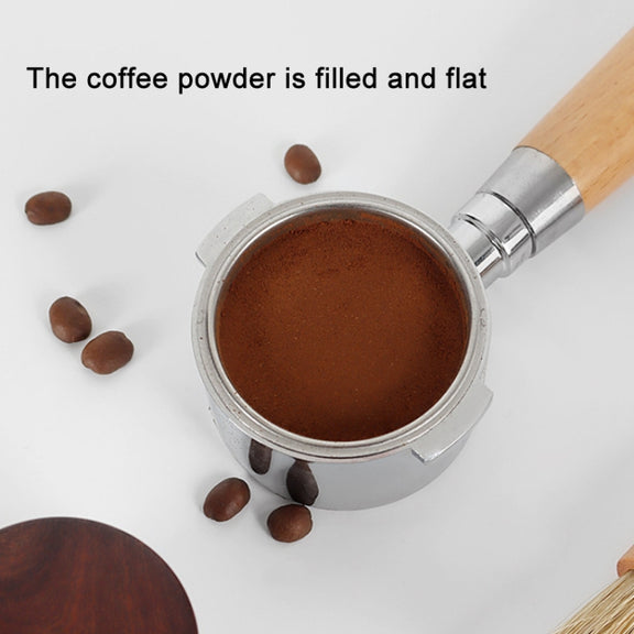 53 mm Pear Wood Stainless Steel Coffee Compressor