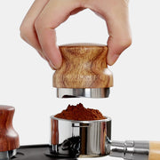 53 mm Pear Wood Stainless Steel Coffee Compressor