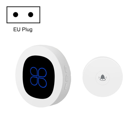 R16 1 For 1 Smart Wireless Self-Powered Hotel Home Electronic Call Doorbell(EU Plug White) - Wireless Doorbell by PMC Jewellery | Online Shopping South Africa | PMC Jewellery | Buy Now Pay Later Mobicred