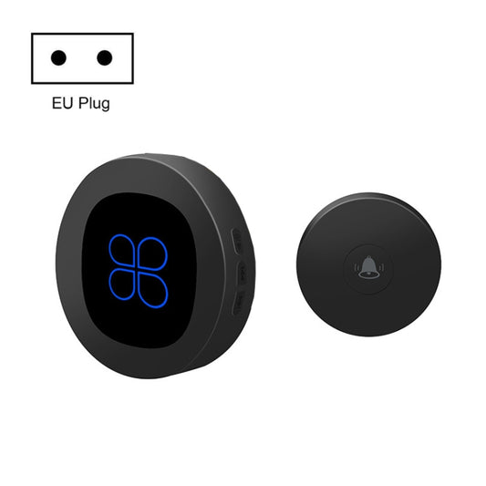 R16 1 For 1 Smart Wireless Self-Powered Hotel Home Electronic Call Doorbell(EU Plug Black) - Wireless Doorbell by PMC Jewellery | Online Shopping South Africa | PMC Jewellery | Buy Now Pay Later Mobicred
