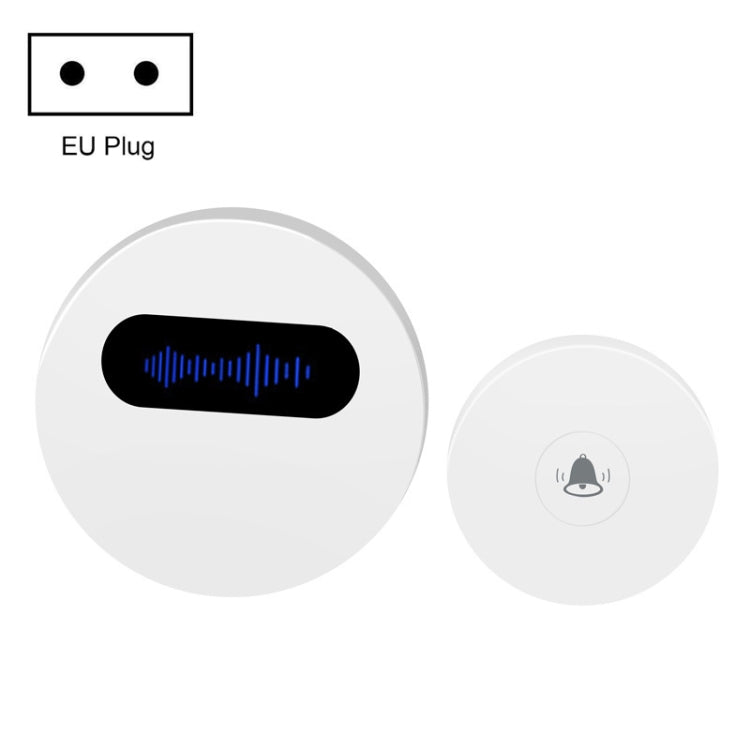 T10-1 1 For 1 Lighting Self-Power Generation Wireless Intelligent Doorbell(EU Plug White) - free shipping - PMC Jewellery - Order now!