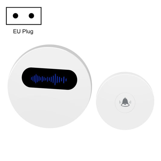 T10-1 1 For 1 Lighting Self-Power Generation Wireless Intelligent Doorbell(EU Plug White) - free shipping - PMC Jewellery - Order now!
