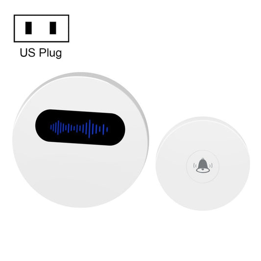 T10-1 1 For 1 Lighting Self-Power Generation Wireless Intelligent Doorbell(US Plug White) - Wireless Doorbell by PMC Jewellery | Online Shopping South Africa | PMC Jewellery | Buy Now Pay Later Mobicred