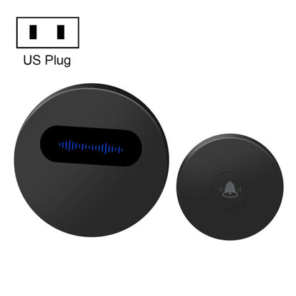T10-1 1 For 1 Lighting Self-Power Generation Wireless Intelligent Doorbell(US Plug Black) - Wireless Doorbell by PMC Jewellery | Online Shopping South Africa | PMC Jewellery | Buy Now Pay Later Mobicred